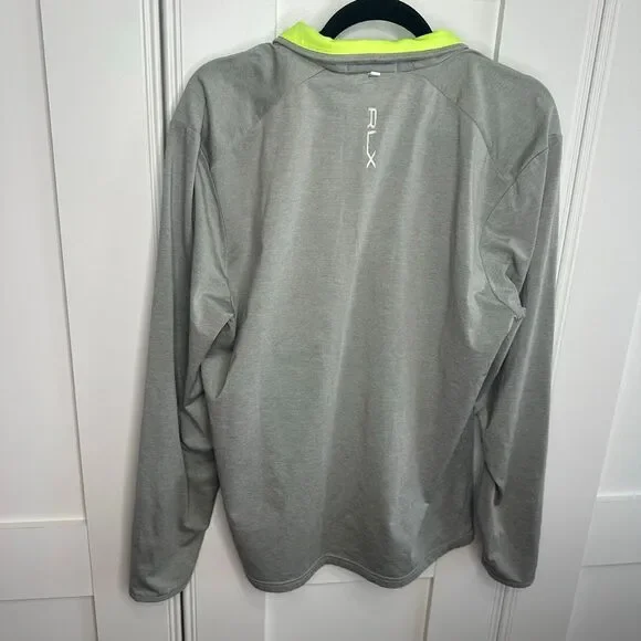RLX Ralph Lauren Performance Tech Half Zip Pullover Grey Medium (w1) - Picture 6 of 11